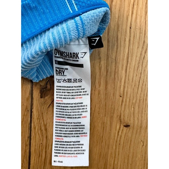 GYMSHARK ULTRA Seamless Blue Leggings Women’s Medium - Picture 5 of 9